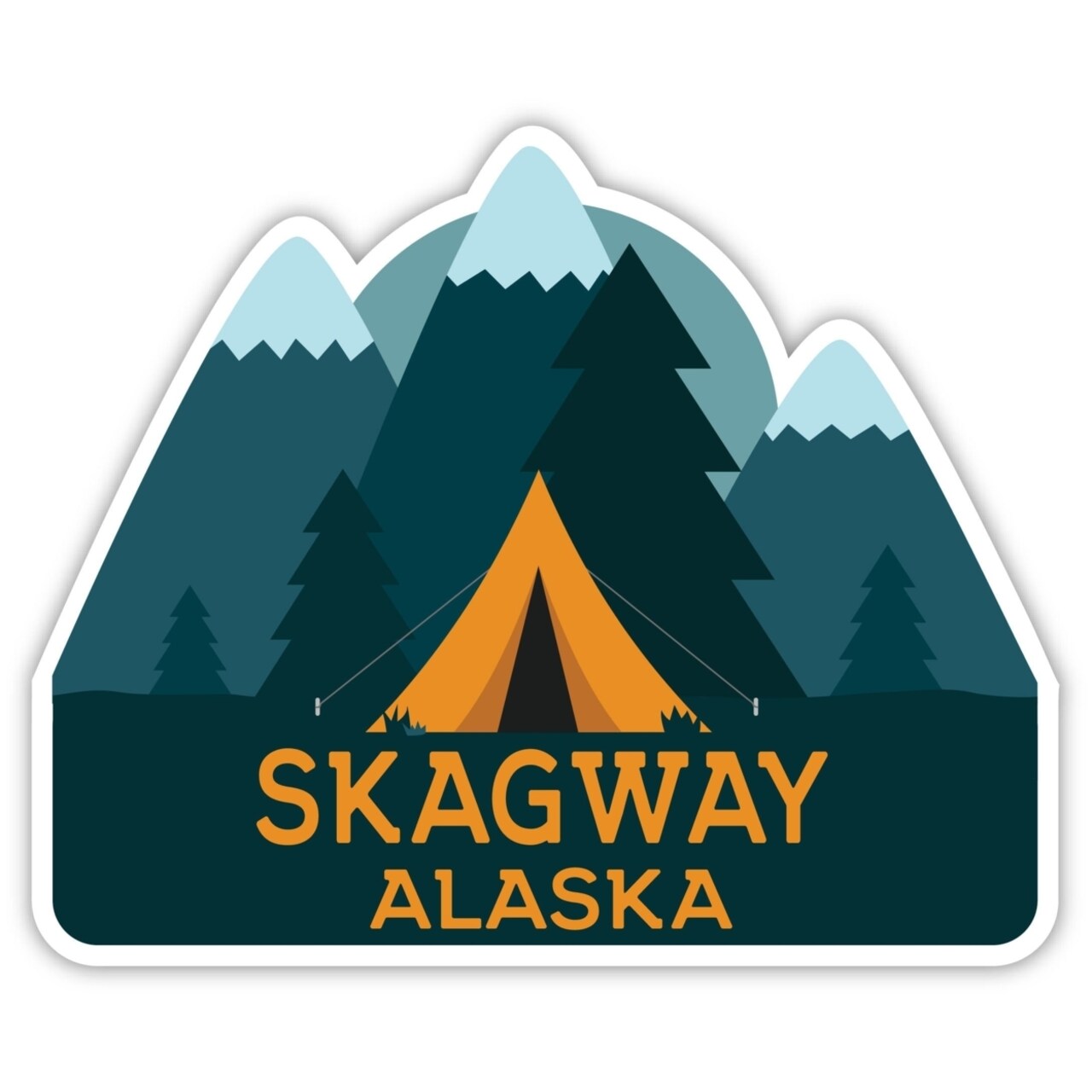 Skagway Alaska Souvenir Decorative Stickers (Choose Theme And Size)